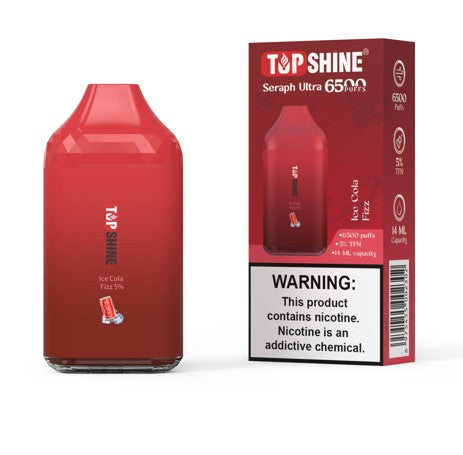 Top Shine Ultra Nicotine Disposable Vape 6500puffs 5%nic 14ml 10/pck