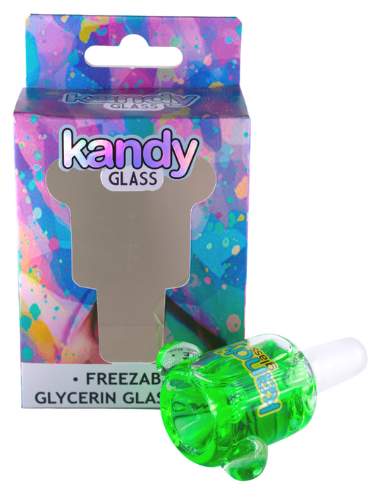 Kandy Glass Bowl W/Glycerin 14mm Male And Marble On Each Side/pc