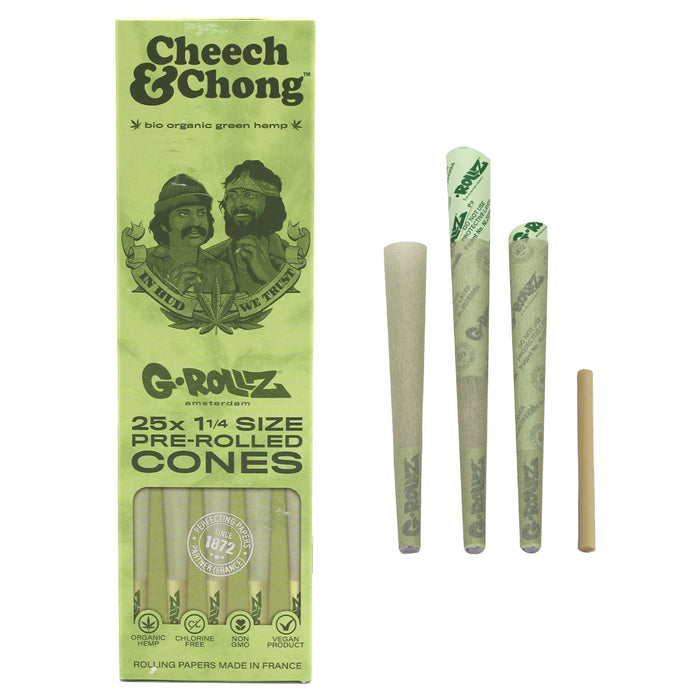 G-ROLLZ | Cheech & Chong - Organic Green Hemp - 25 '1¼' Cones