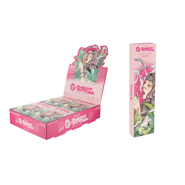 G-ROLLZ | Collector "Colossal Dream" Pink - 50 1 1/4 Papers + Tips & Tray (16 Booklets Display)