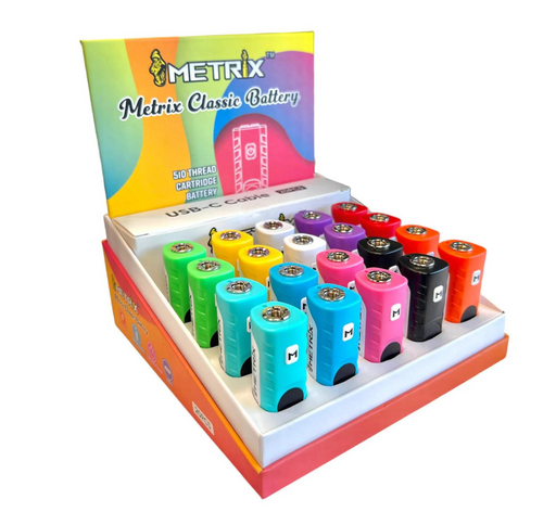 metrix vape battery Metrix Classic Battery 510 Thread Cartridge 650mAh w/ 12 Second Prehea — Toro Imports